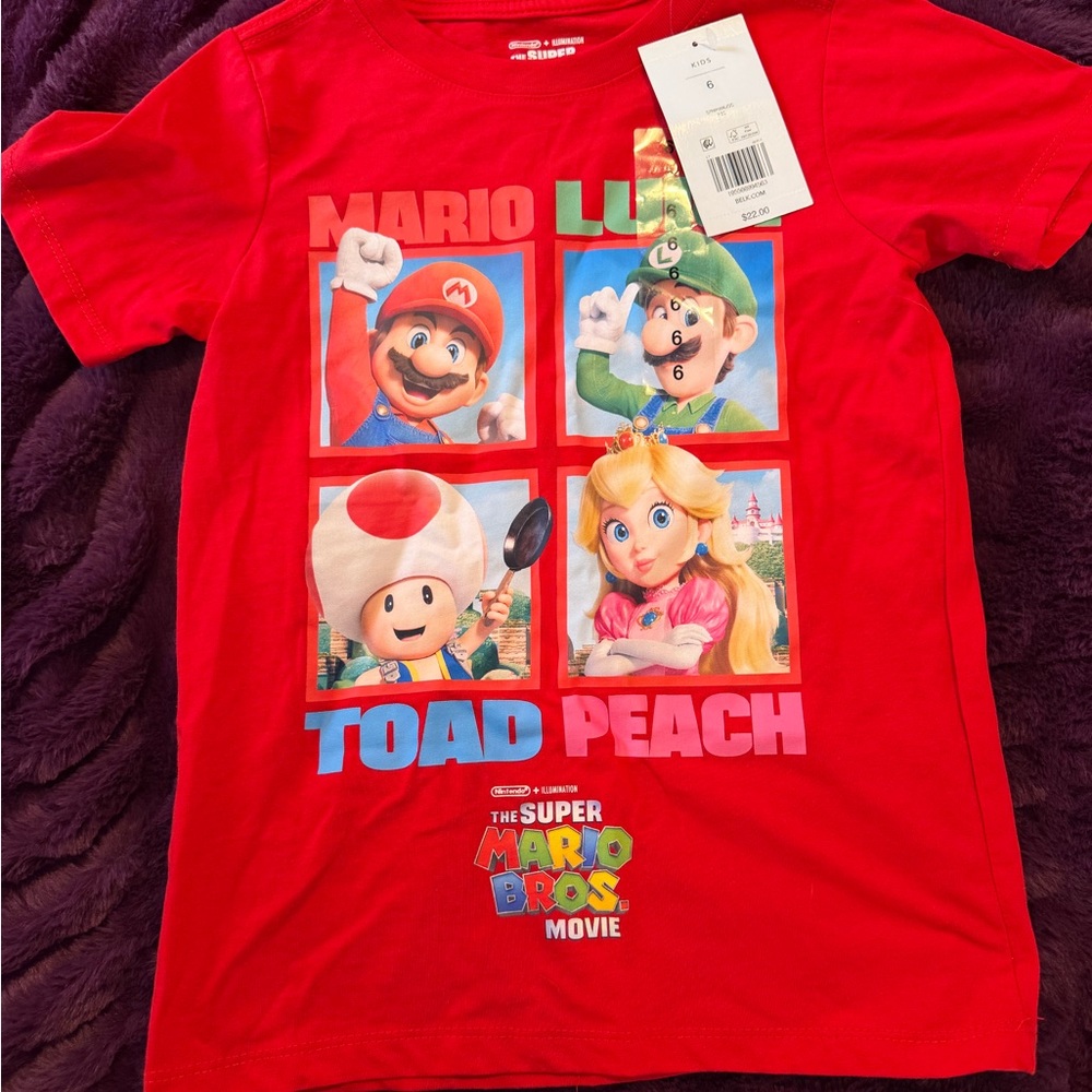 Super Mario Bros Red Graphic T-Shirt